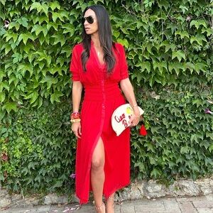 Bright Red Maxi Dress